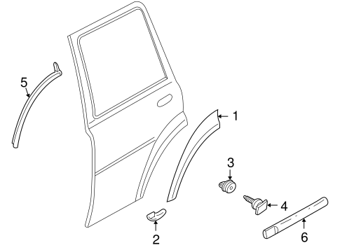 Freelander EXTERIOR TRIM - REAR DOOR