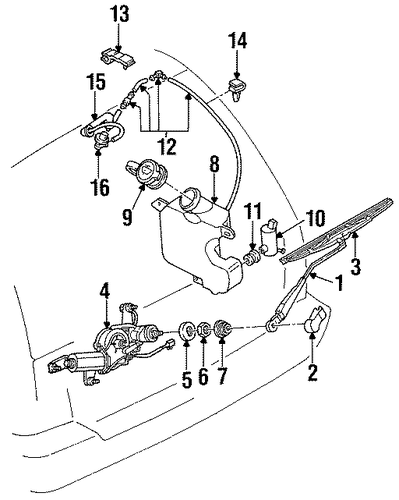 Tracer WIPER & WASHER COMPONENTS 2