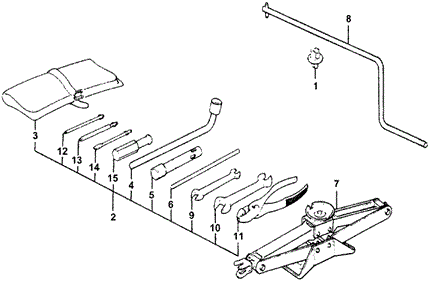 INTERIOR / BUMPER/TOOLS - JACK for 1978 Honda ACCORD HATCHBACK #1