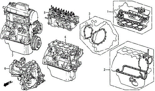 Gasket Kit - Engine Assy. - Transmission Assy. for 1984 Honda Prelude #0