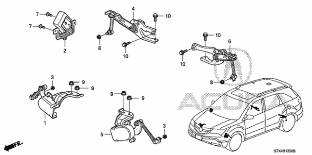 Auto Leveling Control for 2012 Acura MDX #0