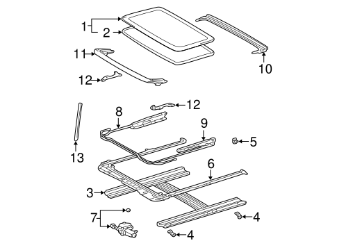 ELECTRICAL/SUNROOF for 2003 Toyota Corolla #1