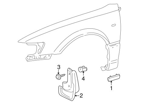 BODY/EXTERIOR TRIM - FENDER for 2003 Toyota Solara #1