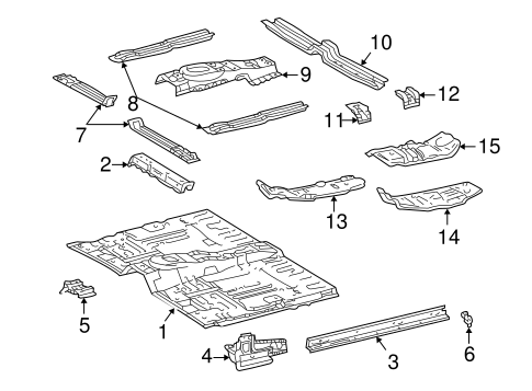 BODY/FRONT FLOOR for 2004 Toyota Tundra #1