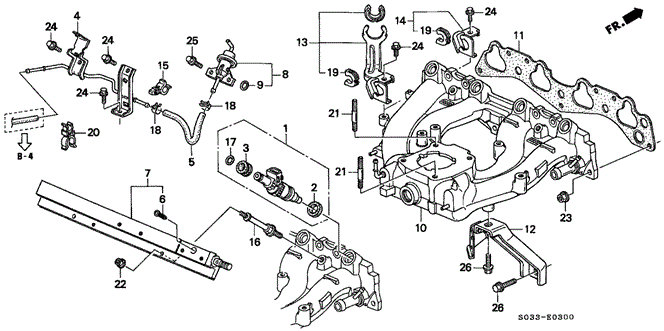 ENGINE/INTAKE MANIFOLD (DOWN FLOW) for 1996 Honda CIVIC HATCHBACK #1