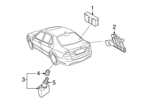 9-5 TIRE PRESSURE MONITOR COMPONENTS