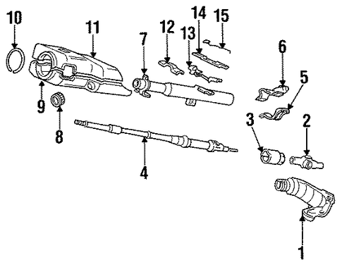 1990 Honda CIVIC SEDAN DX Shaft, Steering - (53310SH3A01) 1990 Honda CIVIC SEDAN DX Shaft, Steering - (53310SH3A01)