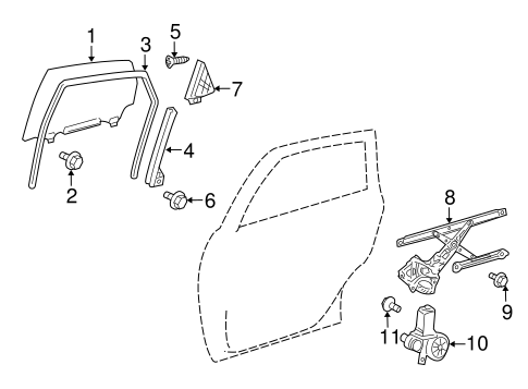 BODY/GLASS - REAR DOOR for 2014 Toyota Prius V #1