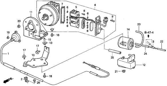 CHASSIS/AUTO CRUISE (V6) for 1995 Honda ACCORD SEDAN #1