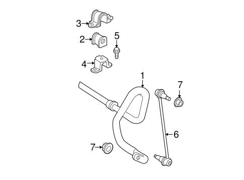 FRONT SUSPENSION/STABILIZER BAR & COMPONENTS for 2012 Toyota Highlander #1