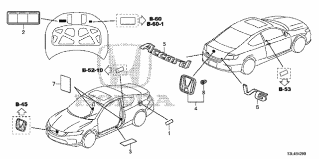 Emblems - Caution Labels for 2013 Honda Accord #0