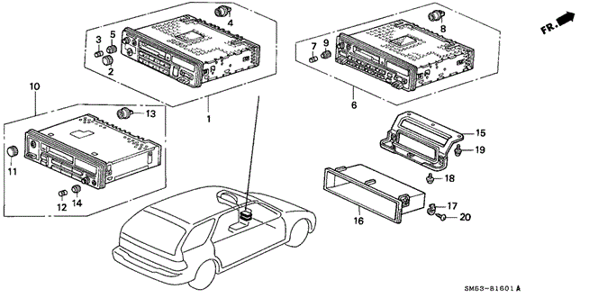 ELECTRICAL / EXHAUST / HEATER / FUEL/RADIO for 1991 Honda ACCORD 5-DOOR #1