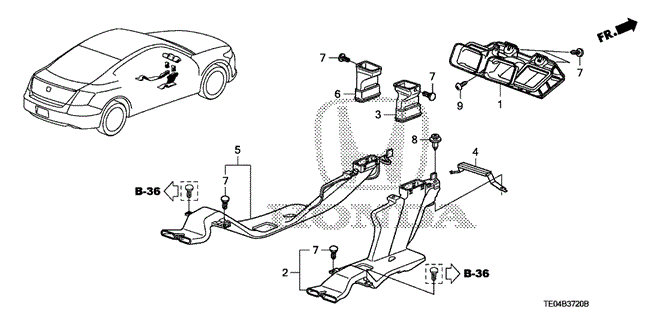 INTERIOR / BUMPER/DUCT for 2009 Honda ACCORD COUPE #1