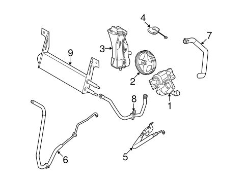 Steering/Pump & Hoses for 2009 Ford F-350 Super Duty #1