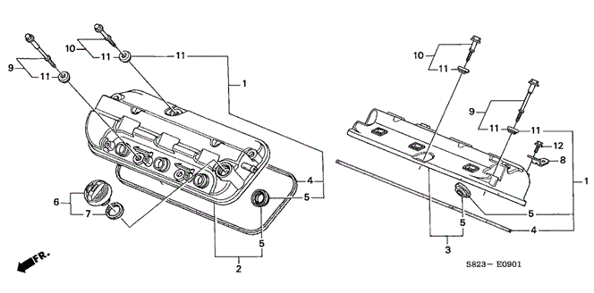ENGINE/CYLINDER HEAD COVER (V6) for 1998 Honda ACCORD COUPE #1