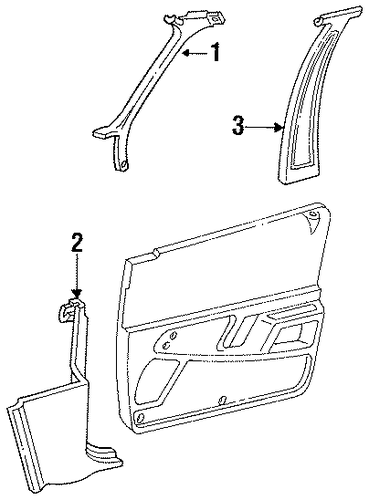 Topaz INTERIOR TRIM - PILLARS
