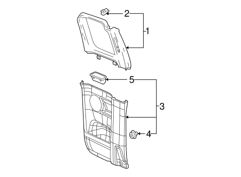 Canyon INTERIOR TRIM - REAR DOOR