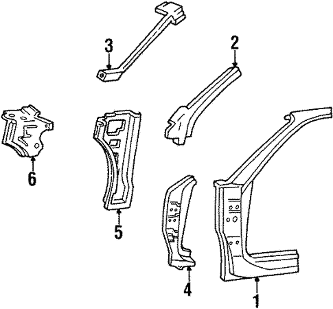 Hinge Pillar for 2000 Ford Windstar #0