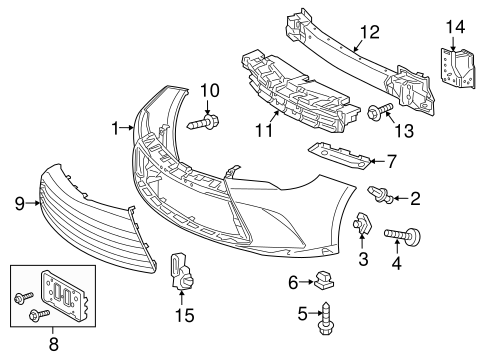 BODY/BUMPER & COMPONENTS - FRONT for 2015 Toyota Camry #1