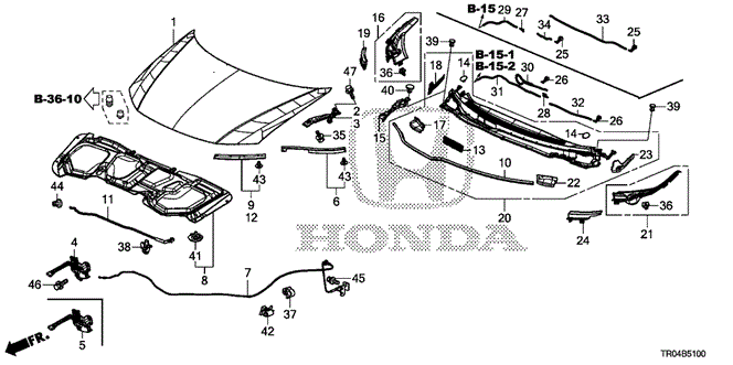 Body/Air Conditioning/Engine Hood for 2012 Honda CIVIC SEDAN #1