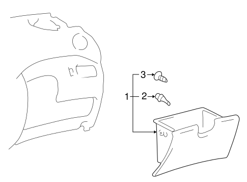 BODY/GLOVE BOX for 2001 Toyota Echo #1