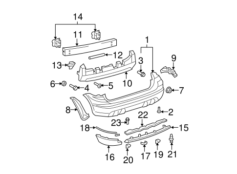 BODY/BUMPER & COMPONENTS - REAR for 2007 Toyota Matrix #1