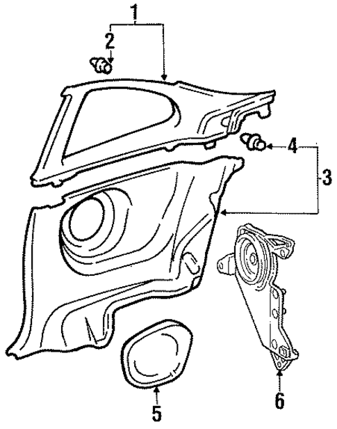 BODY/INTERIOR TRIM - QUARTER PANELS for 1996 Toyota Celica #2