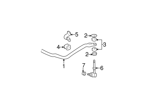 FRONT SUSPENSION/STABILIZER BAR & COMPONENTS for 2004 Toyota Tacoma #2