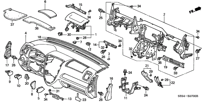 Interior/Bumper/Instrument Panel for 2003 Honda CIVIC HATCHBACK #1