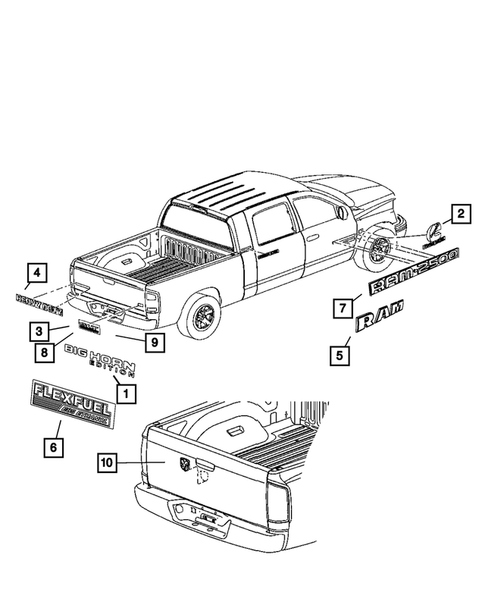 Nameplates for 2008 Dodge Ram 1500 #0