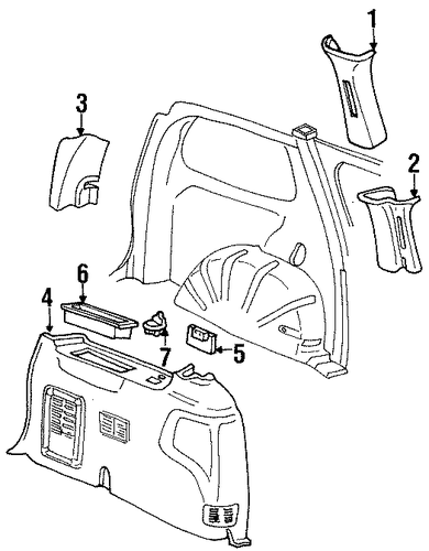 Windstar INTERIOR TRIM - SIDE PANEL 2