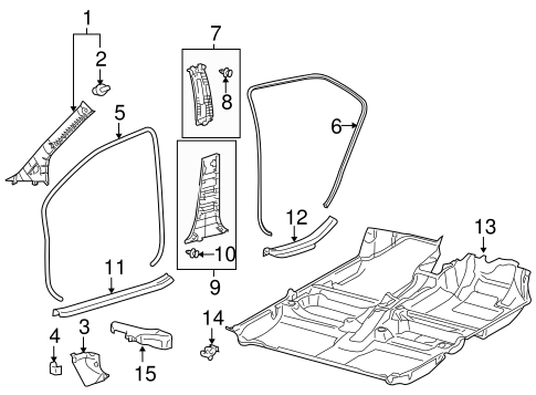 BODY/INTERIOR TRIM - PILLARS for 2009 Toyota Yaris #3
