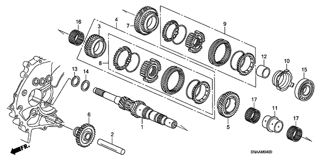 TRANSMISSION - MANUAL/MT MAINSHAFT (1.8L) for 2009 Honda CIVIC SEDAN #1
