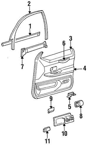 Grand Marquis INTERIOR TRIM - FRONT DOOR