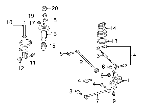 REAR SUSPENSION/REAR SUSPENSION for 2006 Toyota Highlander #1