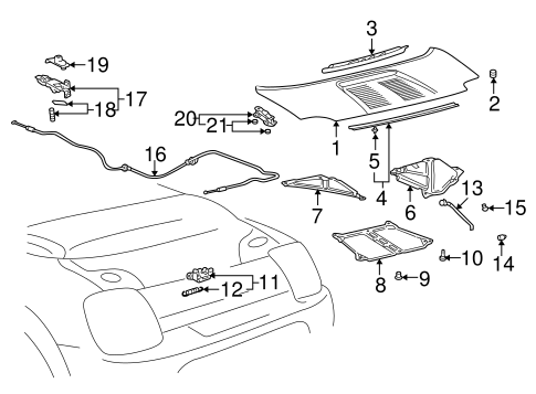 BODY/LID & COMPONENTS for 2005 Toyota MR2 Spyder #1
