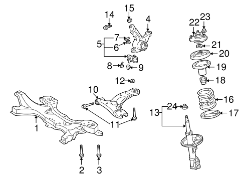 FRONT SUSPENSION/SUSPENSION COMPONENTS for 2002 Toyota Celica #2