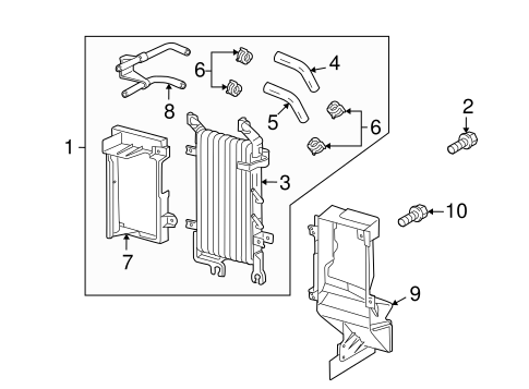 COOLING SYSTEM/TRANS OIL COOLER for 2008 Toyota Land Cruiser #1