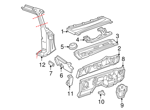 Body/Hinge Pillar for 2002 Ford Ranger #1