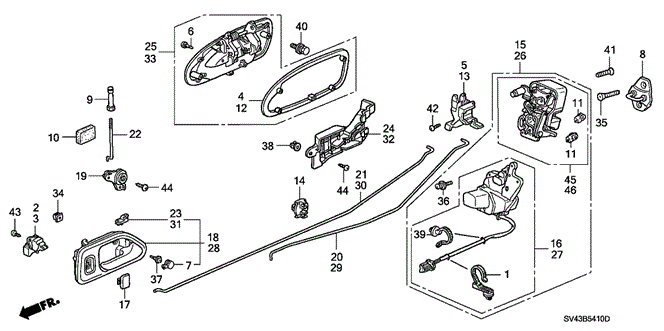 BODY / AIR CONDITIONING/REAR DOOR LOCKS for 1997 Honda ACCORD SEDAN #1