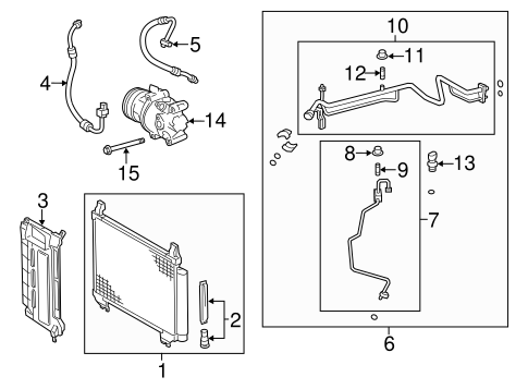 HVAC/CONDENSER, COMPRESSOR & LINES for 2015 Toyota Yaris #1
