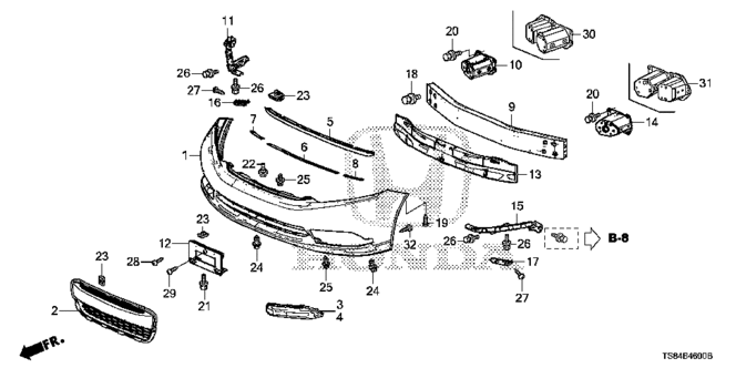 INTERIOR / BUMPER/FRONT BUMPER (-'13) for 2013 Honda CIVIC COUPE #1