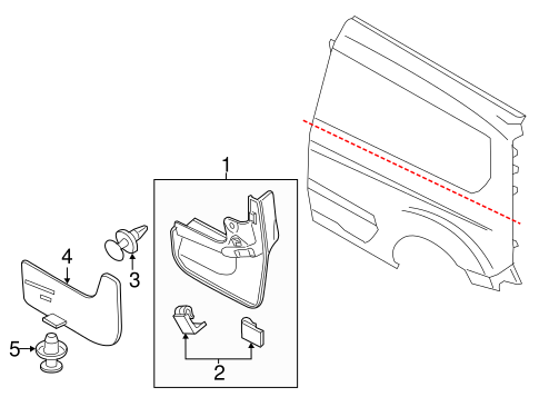 Transit Connect EXTERIOR TRIM - SIDE PANEL 2