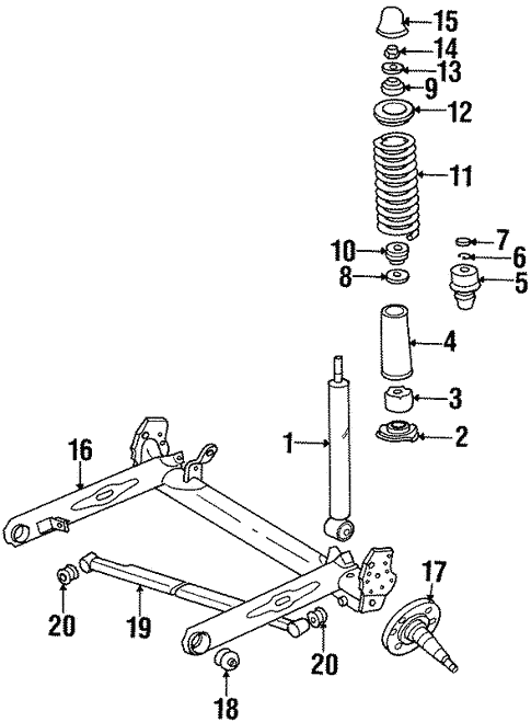 Shocks & Suspension Components for 1994 Audi Cabriolet #0