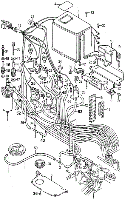 ELECTRICAL / EXHAUST / HEATER / FUEL/5MT CONTROL BOX - VALVE - TUBING ('81) (KL) for 1981 Honda ACCORD HATCHBACK #1