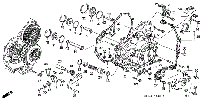 Transmission - Automatic/AT Left Side Cover (V6) for 2004 Honda ACCORD COUPE #1