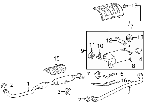 EXHAUST SYSTEM/EXHAUST COMPONENTS for 2014 Toyota Camry #1