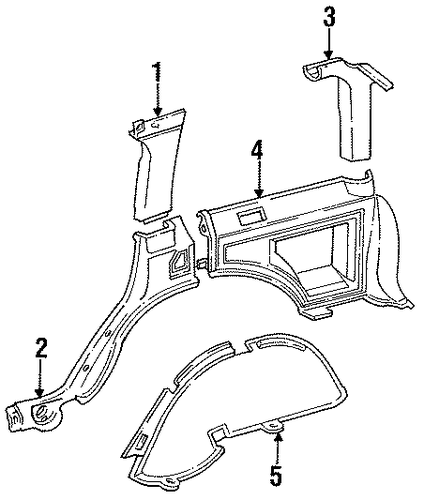 Comanche INTERIOR TRIM - QUARTER PANELS