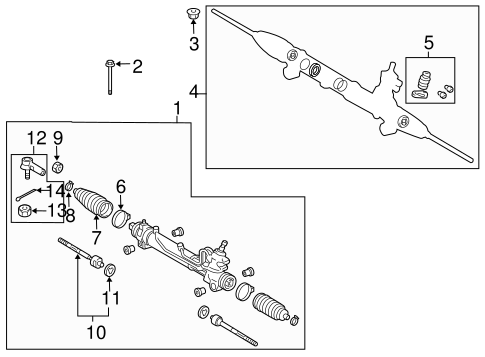 STEERING/STEERING GEAR & LINKAGE for 2005 Toyota RAV4 #2