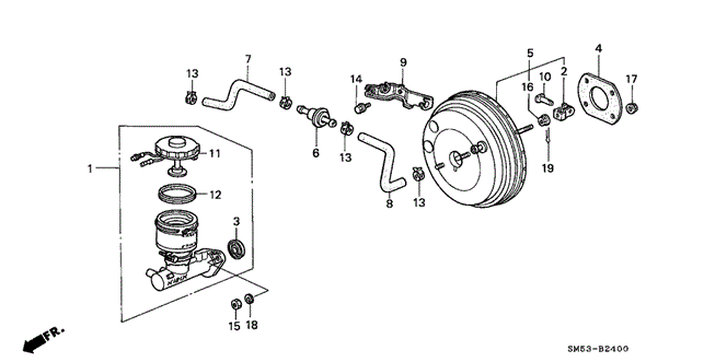 CHASSIS/MASTER POWER for 1991 Honda ACCORD 5-DOOR #1